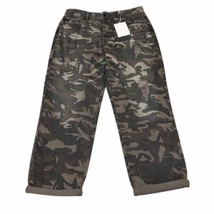 KanCan Benji Camo Straight Fit Cuffed Jeans Women’s 13/30 Camouflage Outdoor